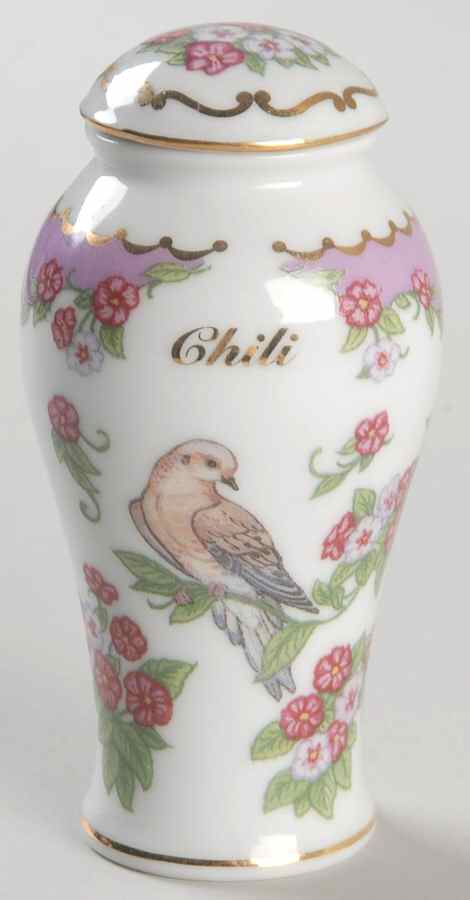 Birds and Blossoms-Spice Jars Chili-Mourning Dove - Spice Jar Set-Ind Jar-Motif 5 by Lenox-1