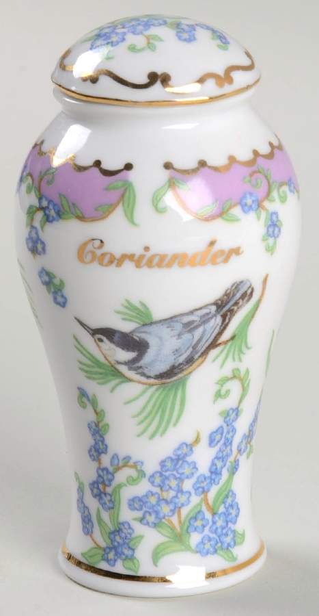 Birds and Blossoms-Spice Jars Coriander-Nuthatch - Spice Jar Set-Ind Jar-Motif 9 by Lenox-1