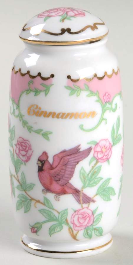 Birds and Blossoms-Spice Jars Cinnamon-Cardinal - Spice Jar Set-Ind Jar-Motif 7 by Lenox-1
