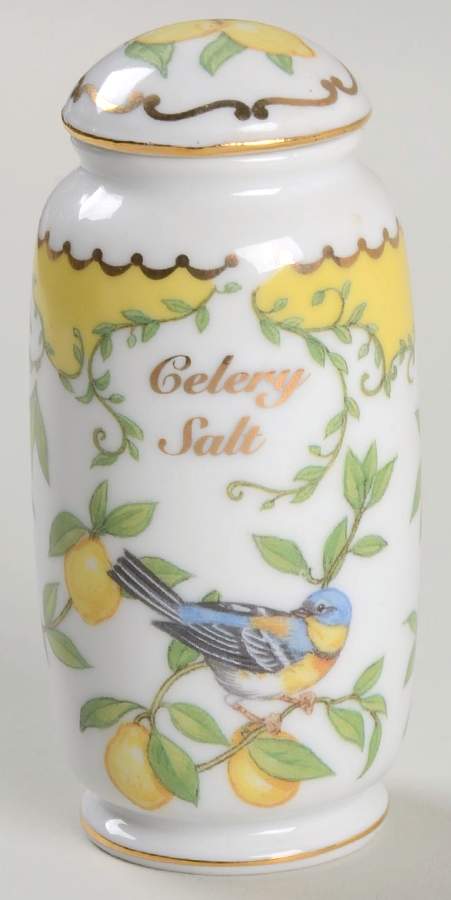 Birds and Blossoms-Spice Jars Celery Salt-Northern Parula - Spice Jar Set-Ind Jar-Motif 4 by Lenox-1
