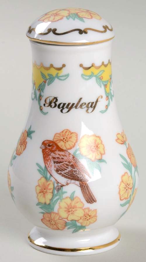 Birds and Blossoms-Spice Jars Bayleaf-Purple Finch - Spice Jar Set-Ind Jar-Motif 3 by Lenox-1