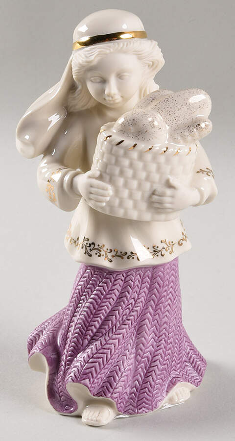 First Blessing-Nativity Bakers Daughter-With Bread Basket - Boxed by Lenox-1