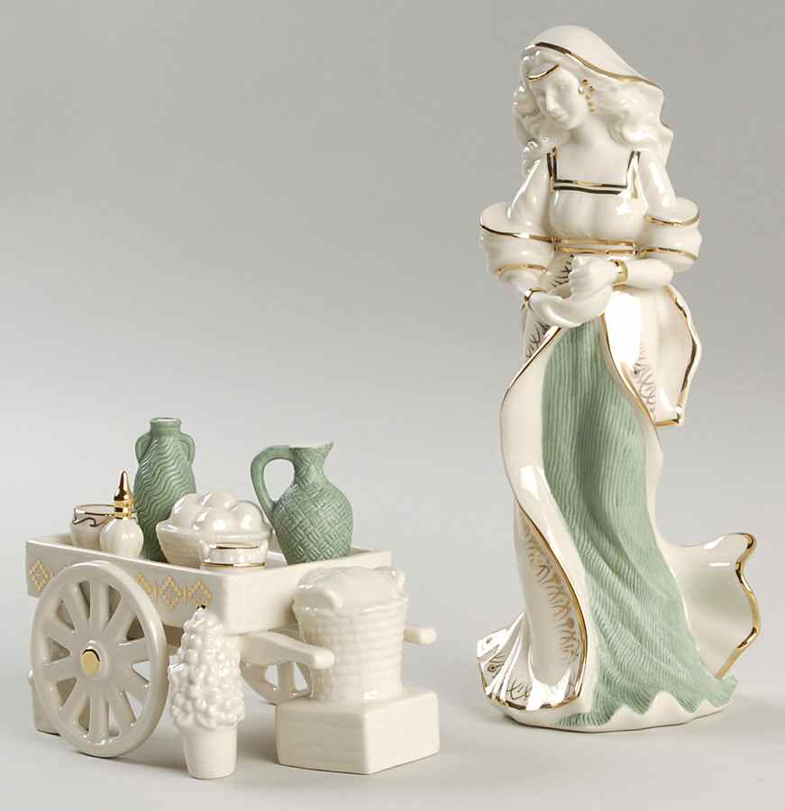 First Blessing-Nativity Perfume Seller With Cart-Set Of 2 - Boxed by Lenox-1