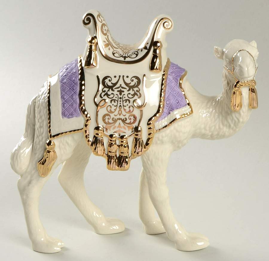 First Blessing-Nativity Standing Camel-Amethyst - With Box by Lenox-1