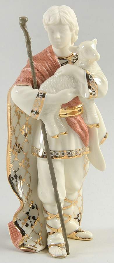 First Blessing-Nativity Shepherd Boy With Lamb - Boxed by Lenox-1