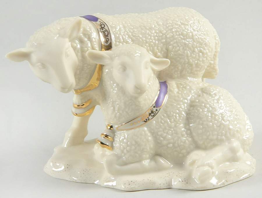 First Blessing-Nativity Sheep-Pair - Boxed by Lenox-1