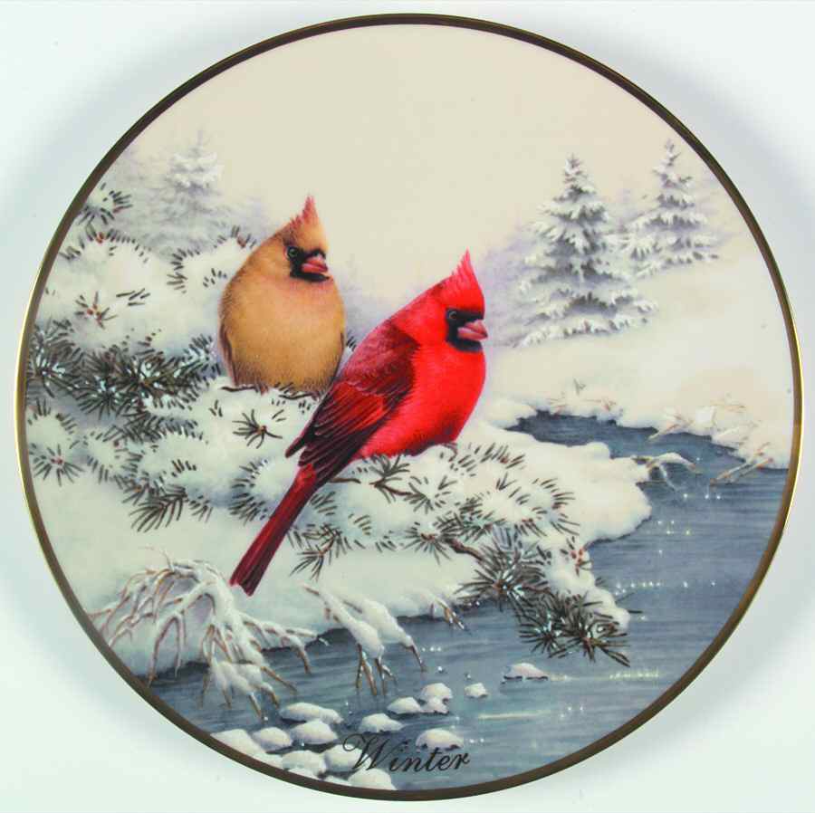 Mcclung Annual Seasons Winter-Cardinals In Winter - No Box by Lenox-1