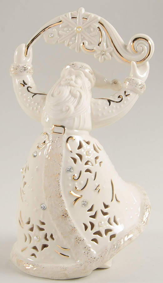 Florentine & Pearl Collection Lighted Santa Figurine - No Box by Lenox-1