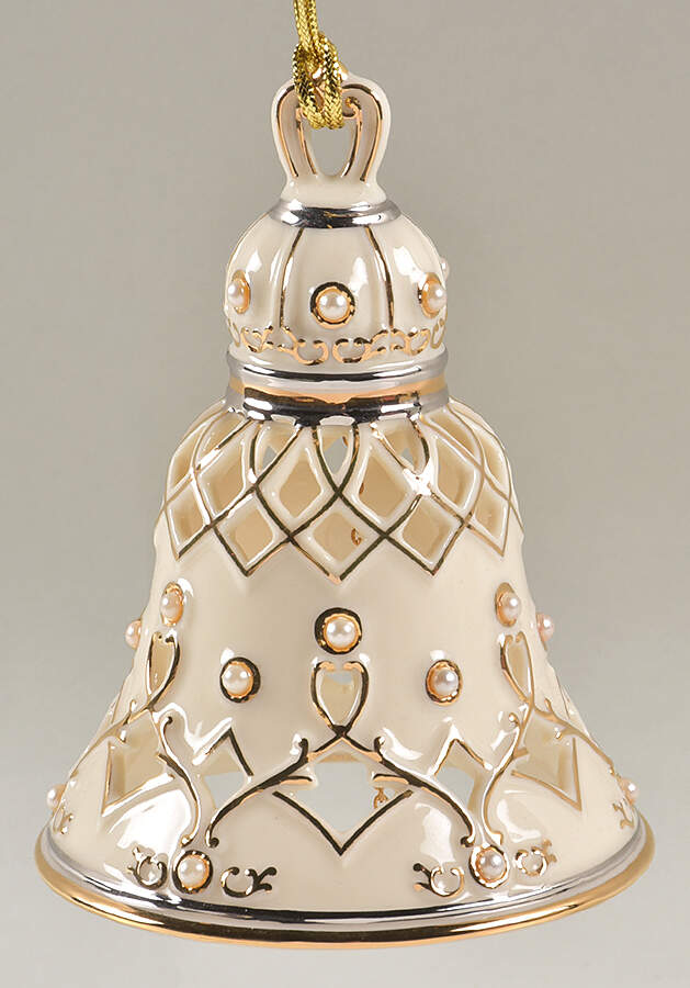 Florentine & Pearl Collection Bell Ornament - Boxed by Lenox-1
