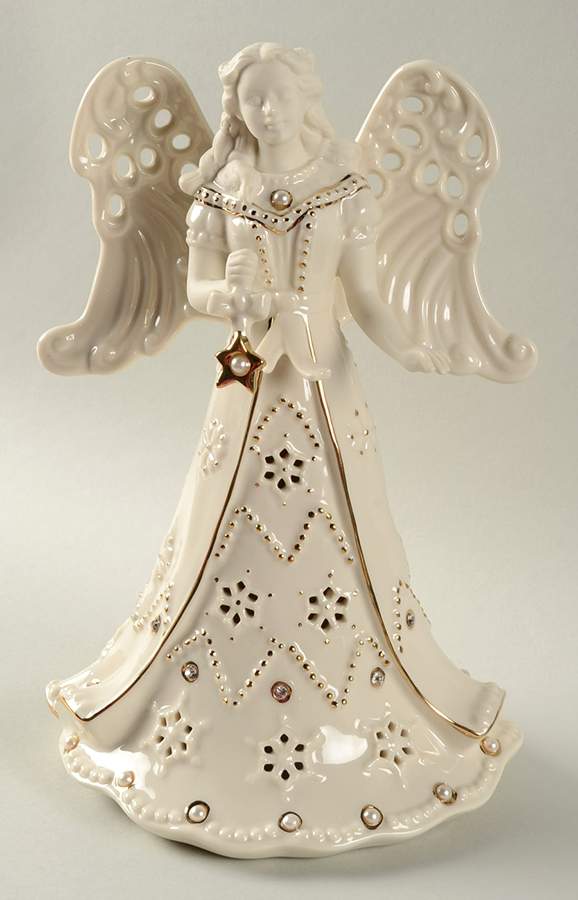 Florentine & Pearl Collection Angel With Star-Lighted - No Box by Lenox-1