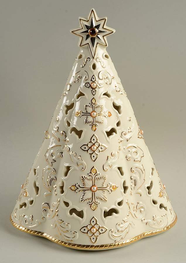 Florentine & Pearl Collection Musical Lighted Tree - Boxed by Lenox-1