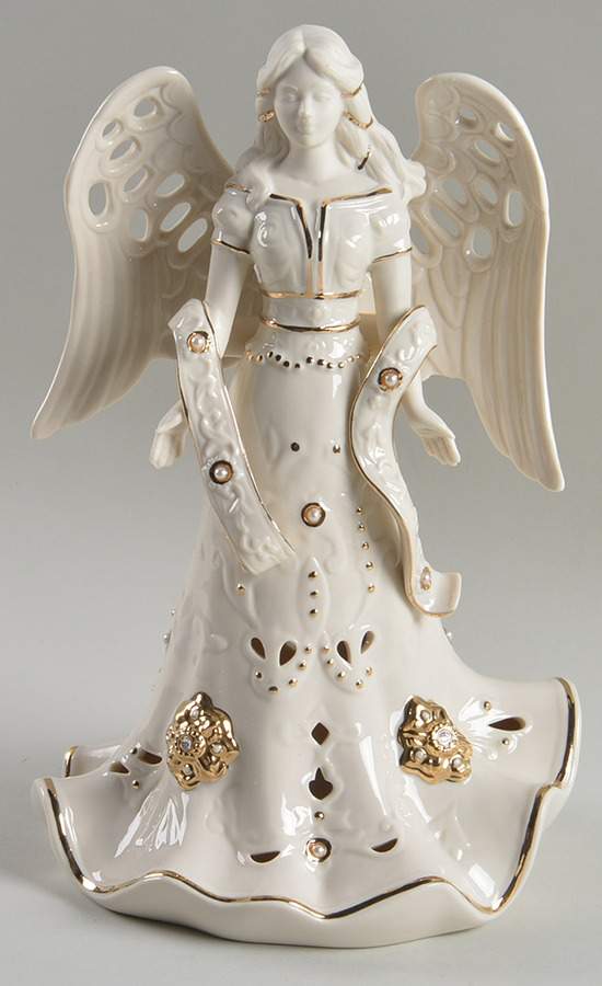 Florentine & Pearl Collection Angel Lit Figurine Le - Boxed by Lenox-1