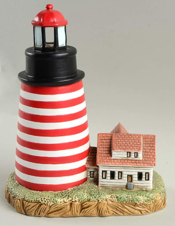 Atlantic Region Lighthouse  West Quoddy Head, Me - Boxed by Lefton-1