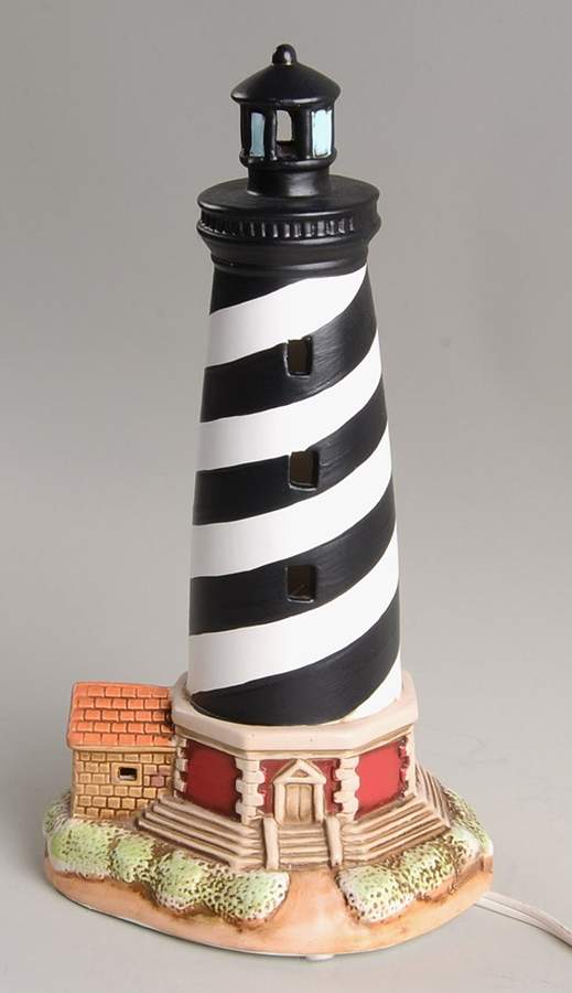 Atlantic Region Lighthouse  Cape Hatteras, Nc-With Small House - No Box by Lefton-1