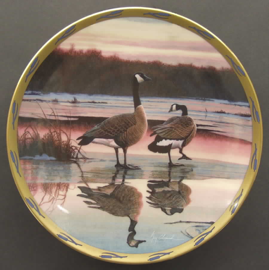 Canada Goose Reflections At Dawn - No Box by Lenox-1