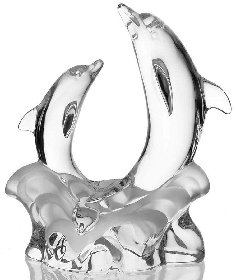 Crystal Animals Dolphin's Love-Pair - No Box by Lenox-1