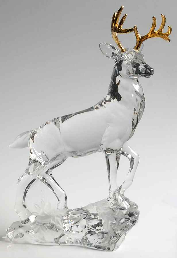Crystal Animals Crystal Buck With Gold Antlers - Boxed by Lenox-1