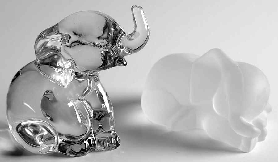 Crystal Animals Peanuts & Popcorn-Elephants - No Box by Lenox-1