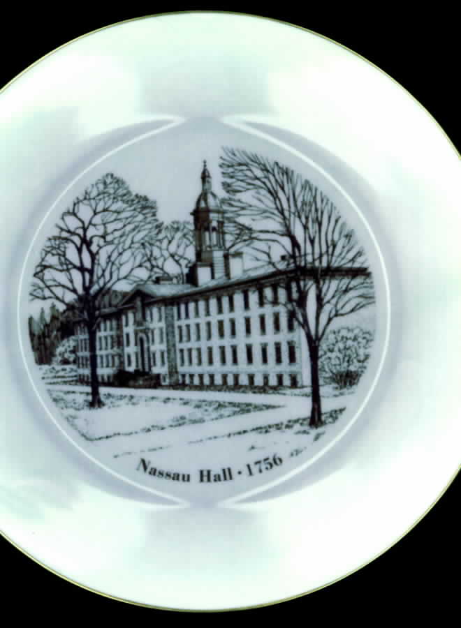 New Jersey Scenes Plates Nassau Hall-1756 - No Box by Lenox-1