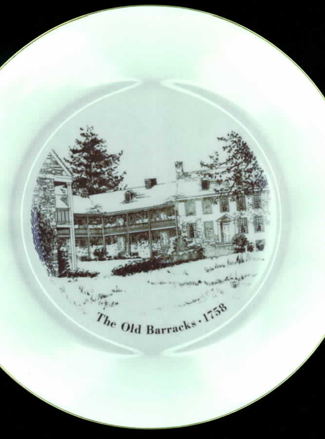 New Jersey Scenes Plates The Old Barracks-1758 - No Box by Lenox-1