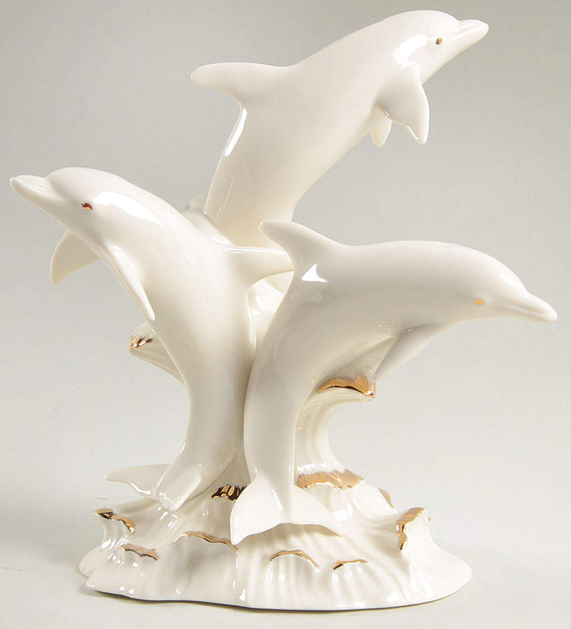 Classic Ivory Animals Dolphins Of Splendor (Legacy Edition) - No Box by Lenox-1