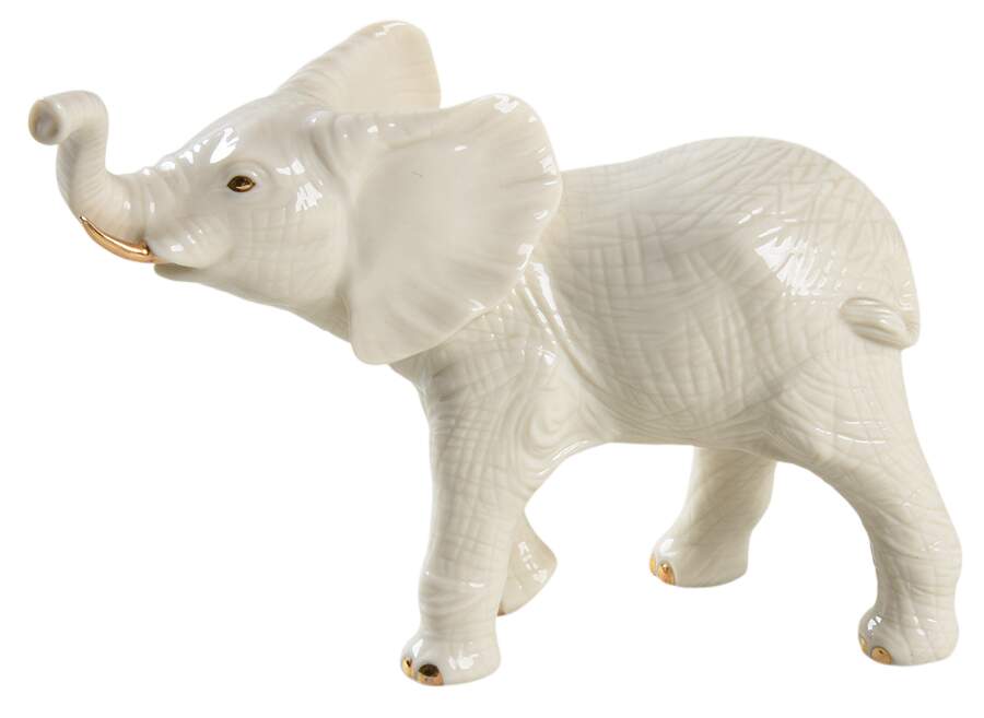Classic Ivory Animals Elephant-Face Left - No Box by Lenox-1