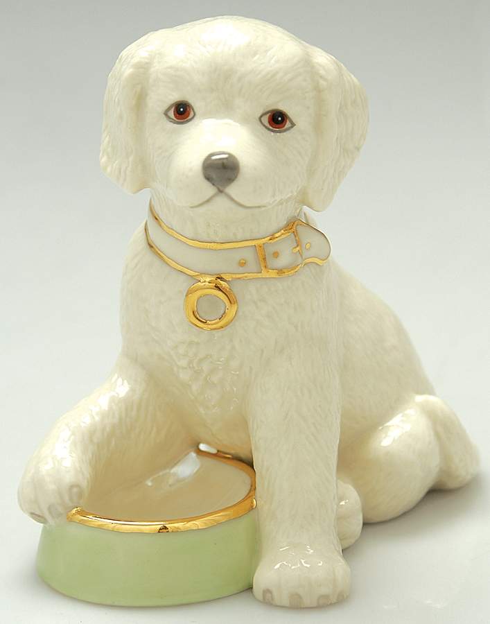 Classic Ivory Animals Puppy With Dish - Boxed by Lenox-1