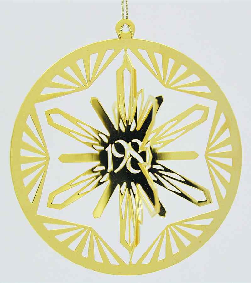 Pierced Snowflake-Goldplated Snowflake - With Box by Lunt Silver-1