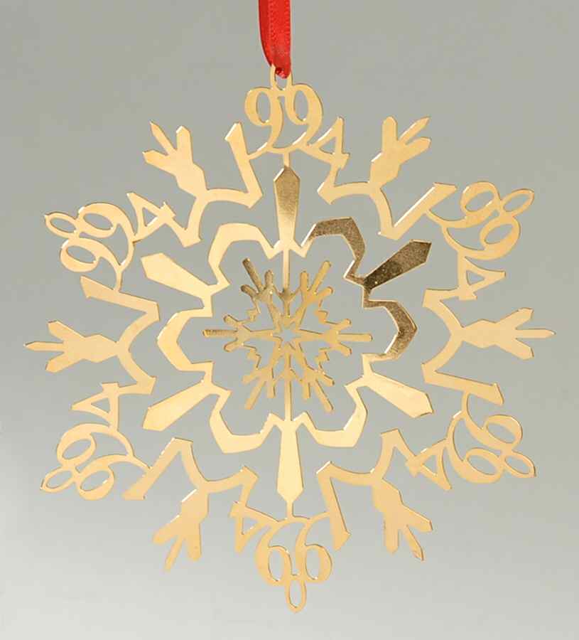 Pierced Snowflake-Goldplated Snowflake - Boxed by Lunt Silver-1