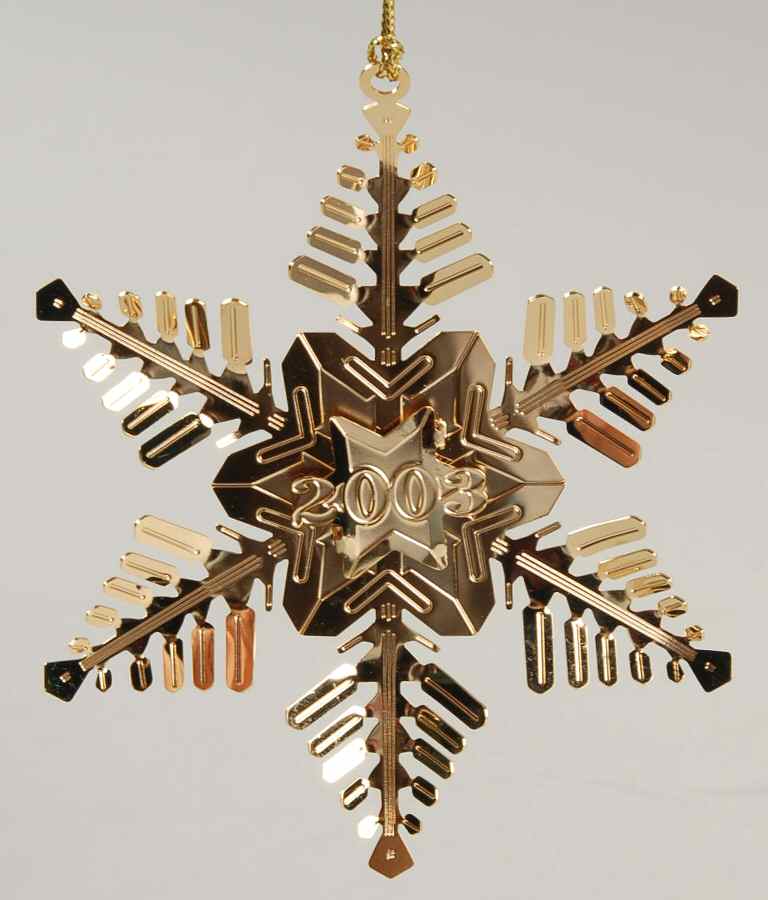 Pierced Snowflake-Goldplated Snowflake - No Box by Lunt Silver-1