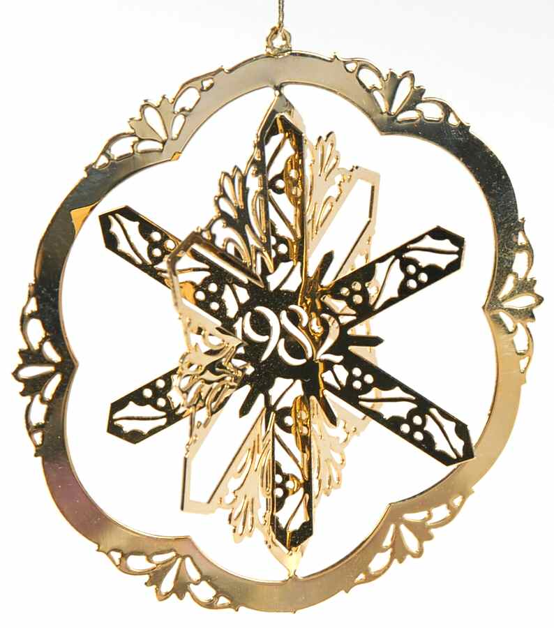 Pierced Snowflake-Goldplated Snowflake - Boxed by Lunt Silver-1