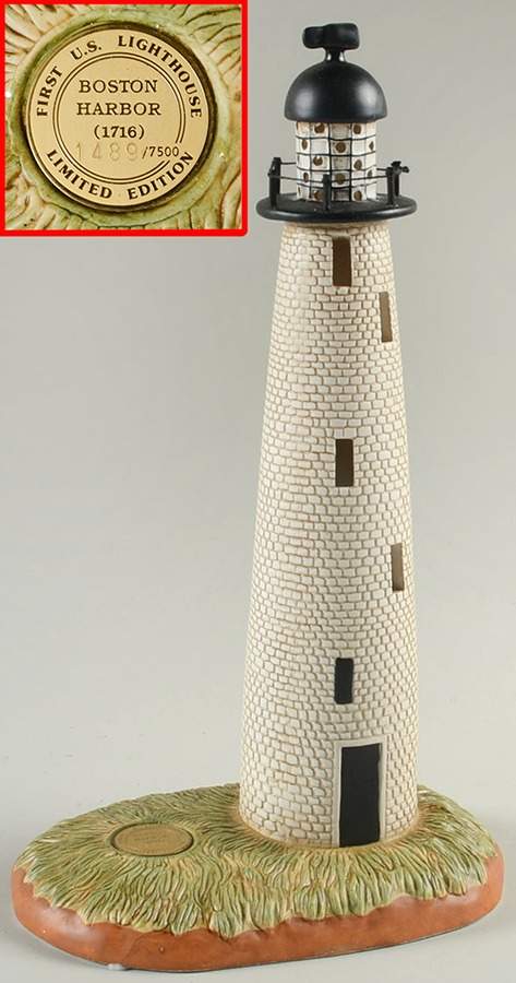 Limited Edition Lighthouses Boston Lighthouse, Ma - Boxed by Lefton-1