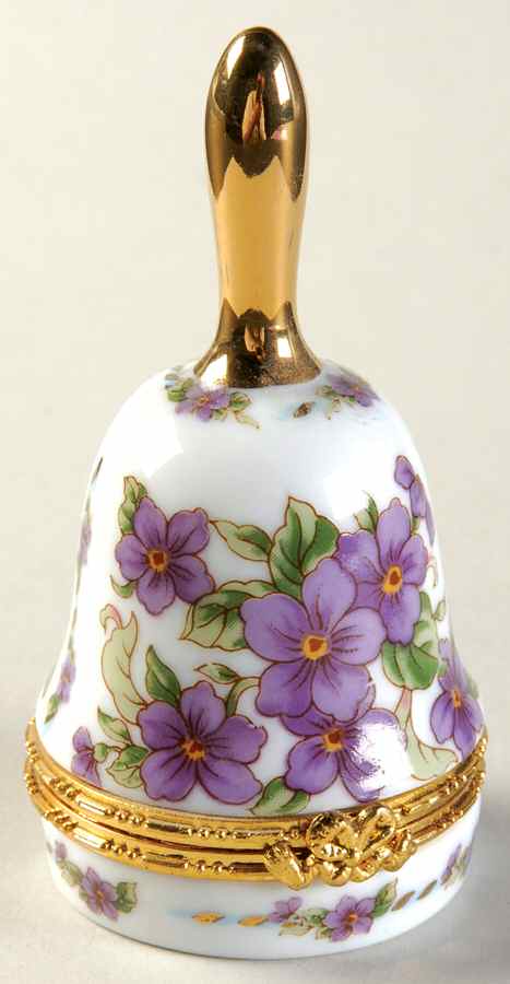 Lefton Hinged Boxes Bell-Violets - No Box by Lefton-1