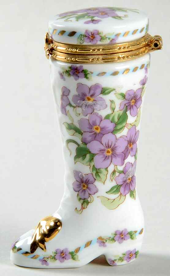 Lefton Hinged Boxes Boot-Violets - Boxed by Lefton-1