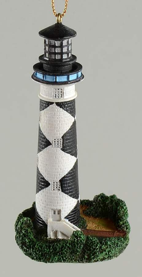 Porcelain Lighthouse Ornaments Cape Lookout, Nc - No Box by Lefton-1