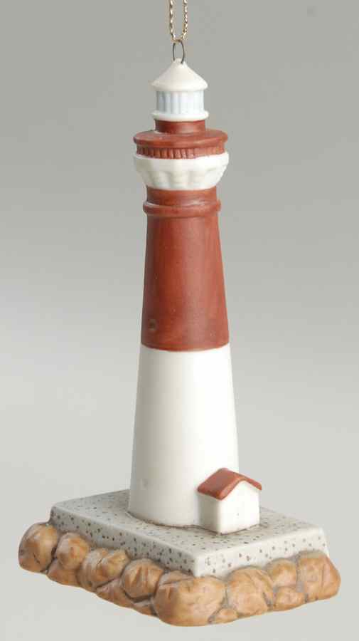 Porcelain Lighthouse Ornaments Barnegat, Nj - Boxed by Lefton-1