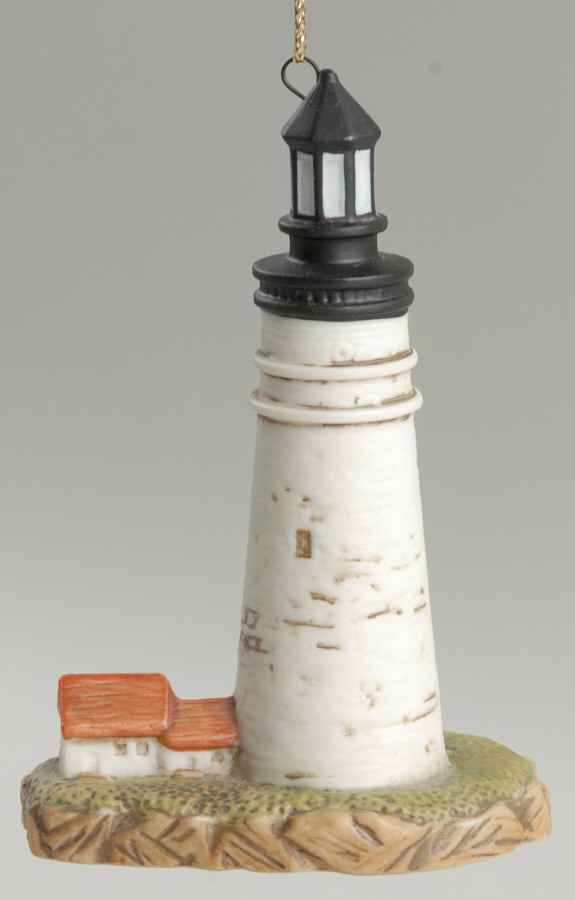 Porcelain Lighthouse Ornaments Portland Head, Me - Boxed by Lefton-1