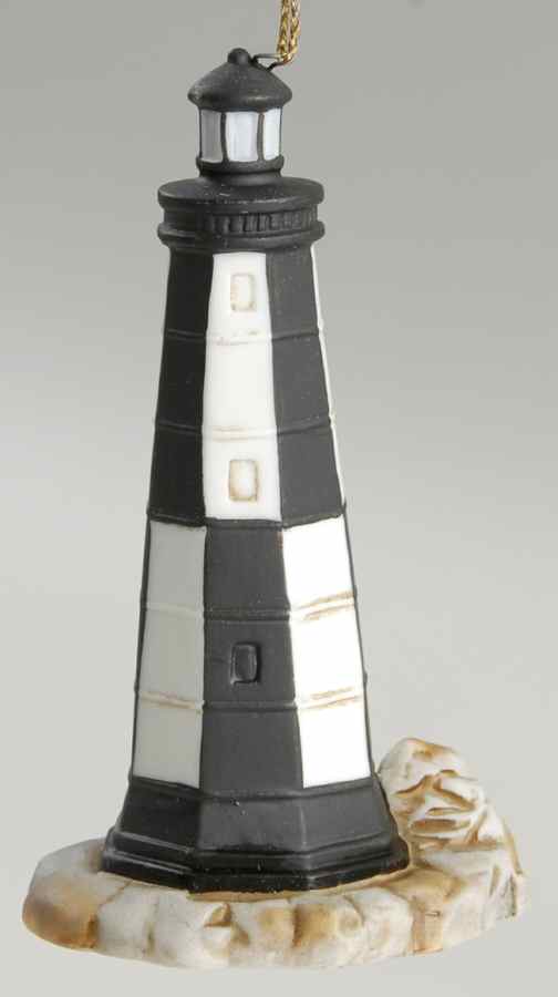 Porcelain Lighthouse Ornaments Cape Henry, Va - Boxed by Lefton-1