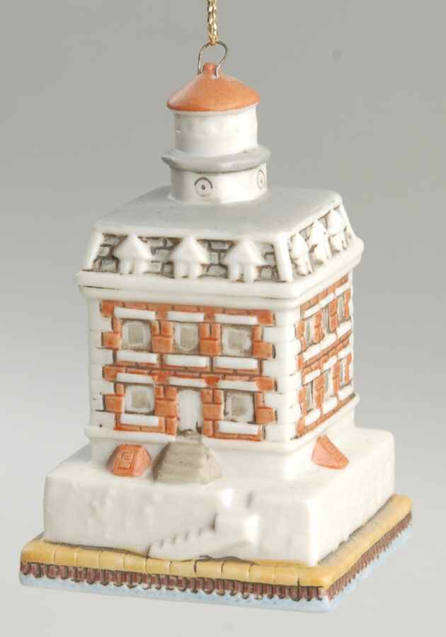 Porcelain Lighthouse Ornaments New London Ledge, Ct - Boxed by Lefton-1