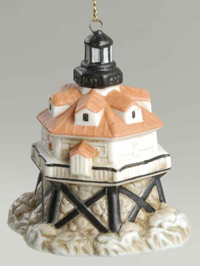 Porcelain Lighthouse Ornaments Thomas Point, Md - No Box by Lefton-1
