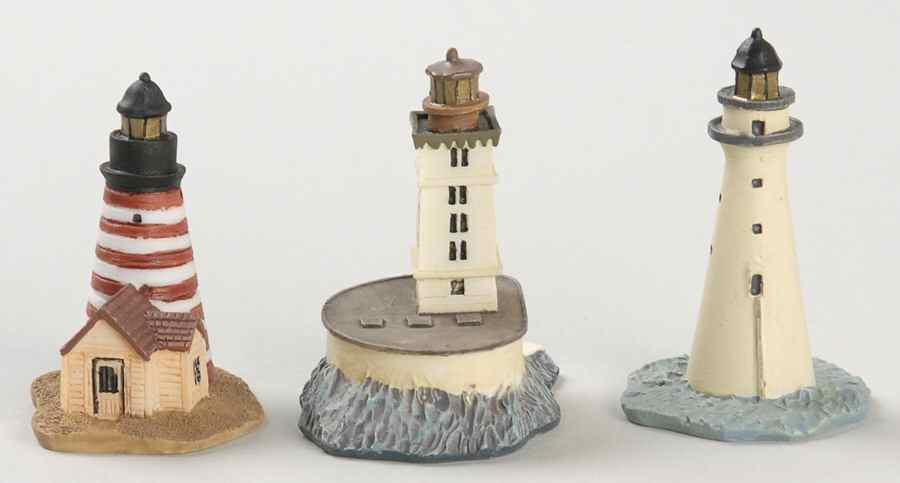 Lighthouse Thimble Collection Minot's Ledge/St George's Reef/West Quod - Boxed by Lenox-1