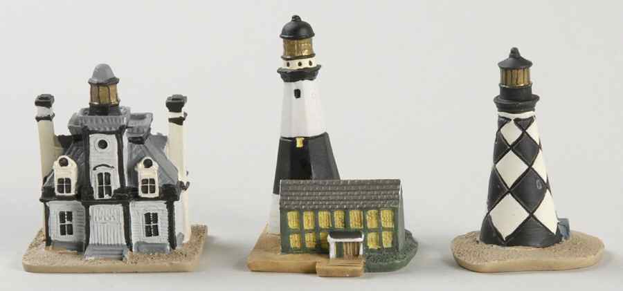 Lighthouse Thimble Collection Fort Tompkins/Cape Lookout/Montauk Point - Boxed by Lenox-1