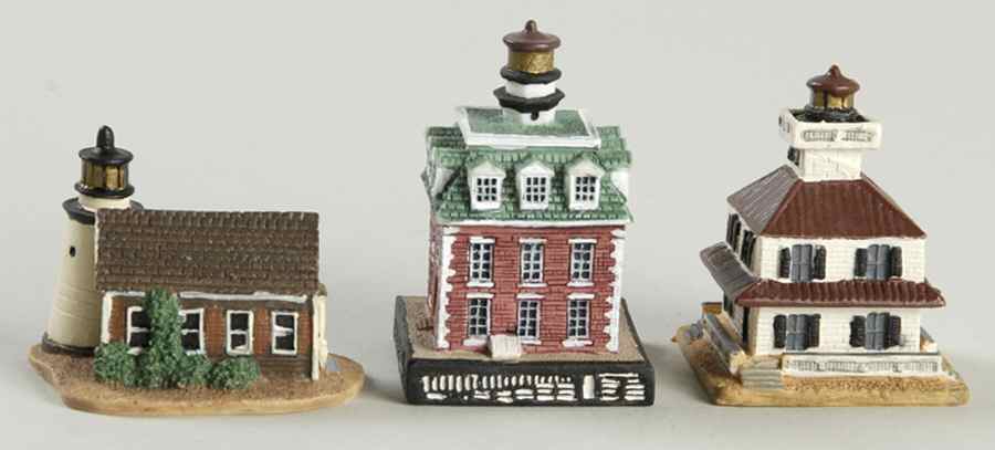 Lighthouse Thimble Collection Mystic Seaport/New Londonledge/New Canal - Boxed by Lenox-1