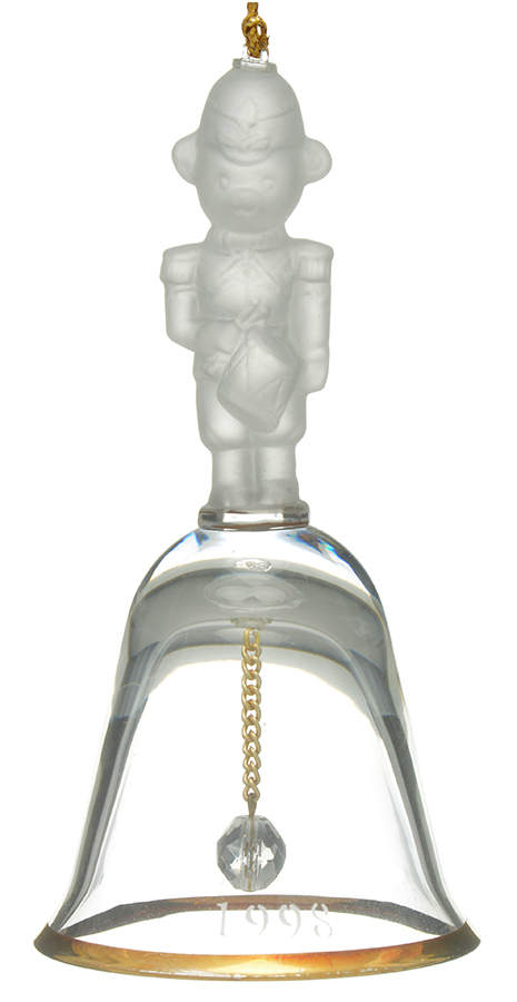 Annual Crystal Bell Ornament Teddy Soldier - Boxed by Lenox-1