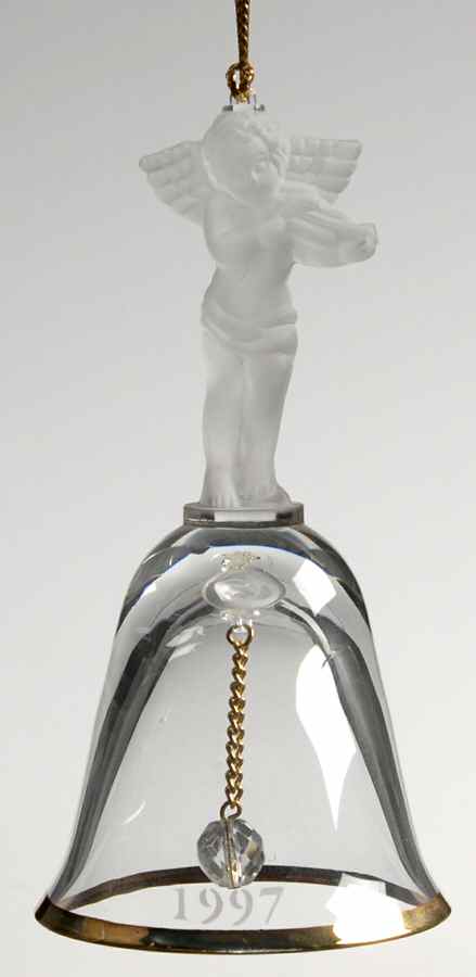 Annual Crystal Bell Ornament Cherub - No Box by Lenox-1