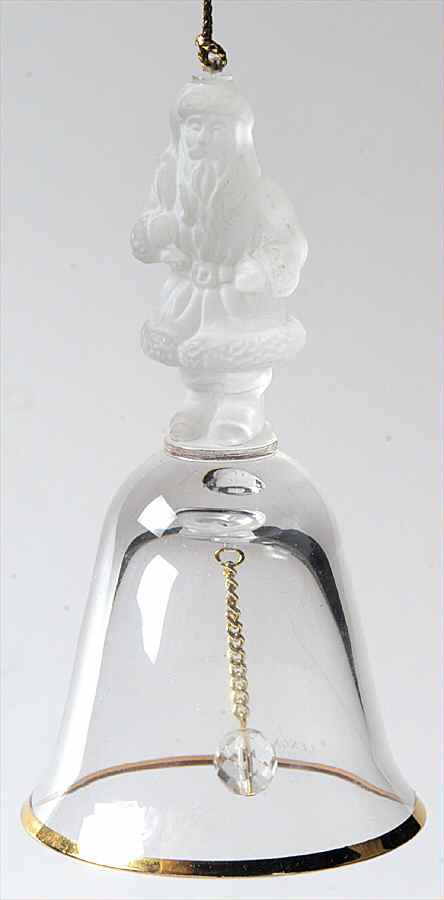 Annual Crystal Bell Ornament Santa - Boxed by Lenox-1