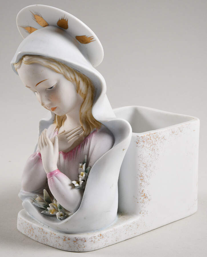 Lefton Head Vases Madonna With Flowers - No Box by Lefton-1