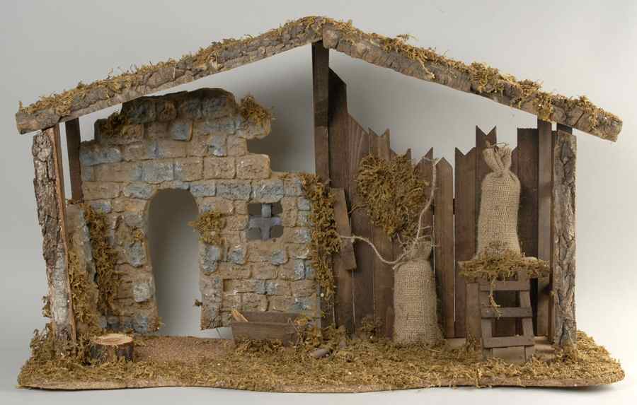 Bethlehem Nativity Creche-Depth-30" W X 9" Deep - Creche/Stable-Wood by Lladro-1