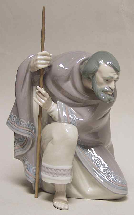 Bethlehem Nativity St Joseph-With Staff - With Box by Lladro-1