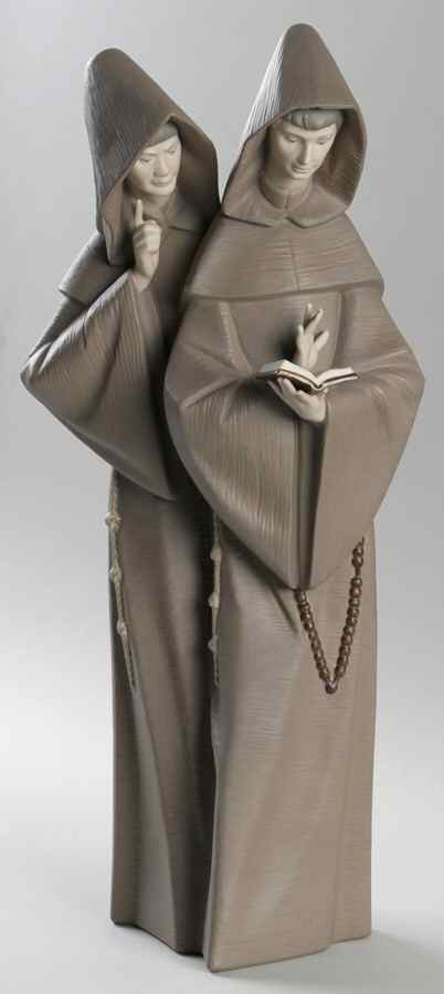 Religious and Nativity Monks At Prayer - No Box by Lladro-1